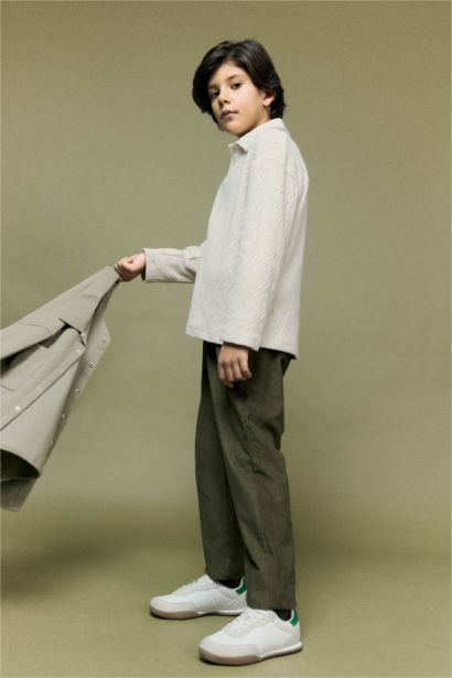 Boy Polo Neck Long Sleeve T-Shirt