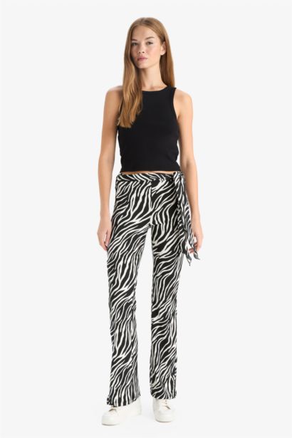 بنطلون زيبرا برجل شارلستون سليم فيت