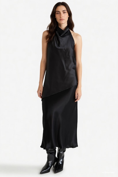 Regular Fit Degaje Neck Sleeveless Blouse
