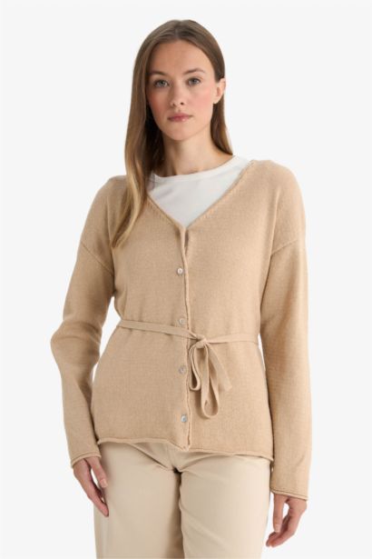 Regular Fit V-Neck Knitwear Cardigan