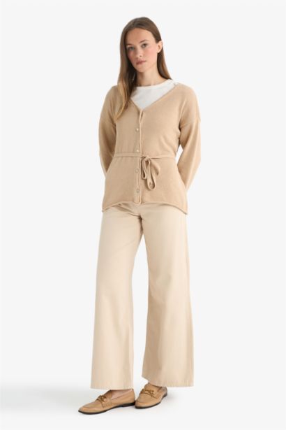 Regular Fit V-Neck Knitwear Cardigan