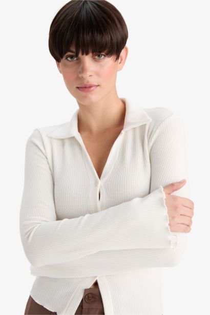 جاكيت سليم فيت مخصر مضلع بياخة بولو