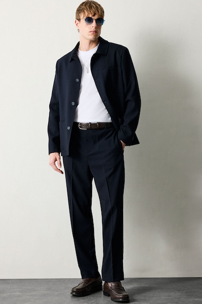 Regular Fit Normal Waist Straight Leg Classic Trousers