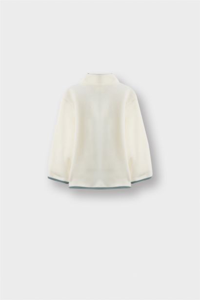 Baby Boy Woven Label Zippered Polar Fleece Cardigan