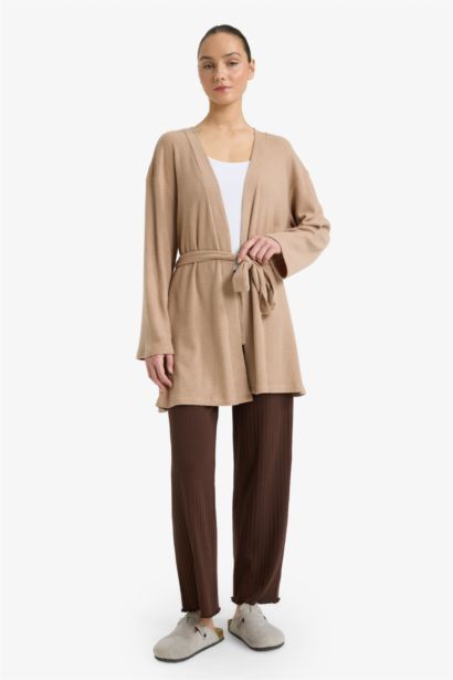 Regular Fit Wrap Collar Welsoft Plush Robe