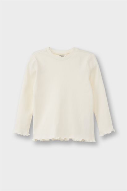 2'li Takım Uzun Kollu Tişört Kareli Elbise Kız Bebek