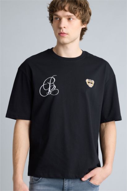 Boxy Fıt Baskılı Kısa Kollu Tişört