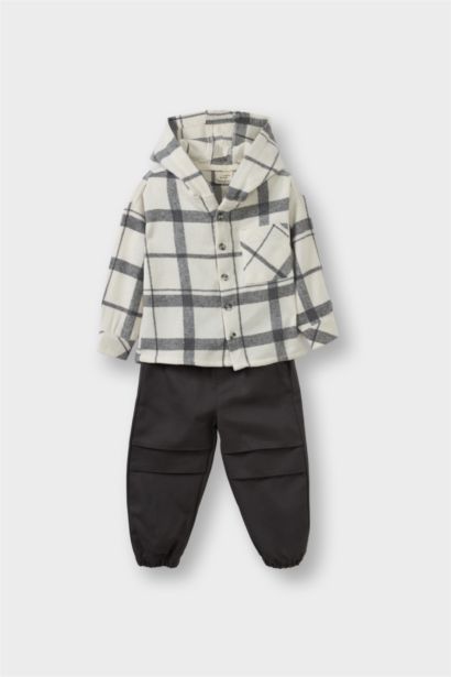 Baby Boy Checkered Shirt Trousers 2 piece Set