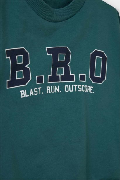 Baby Boy Printed Sweatshirt Jeans 2 Piece Set