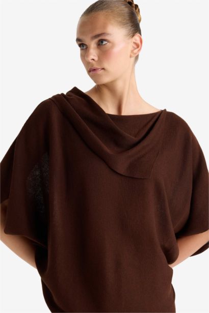 Pull en maille oversize à col bateau