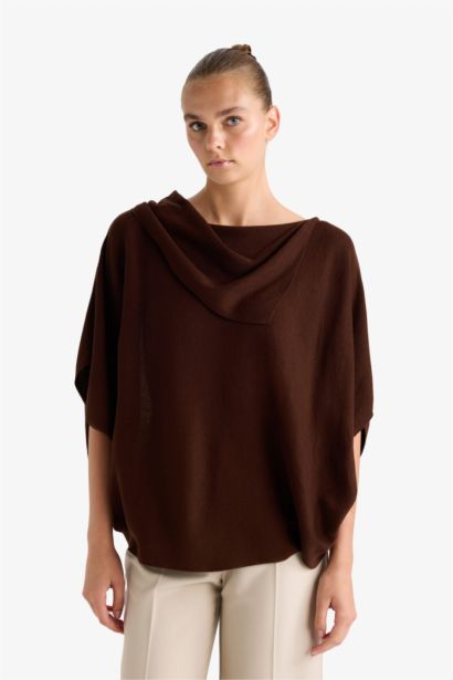 Pull en maille oversize à col bateau