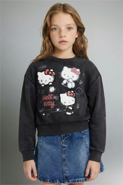 Hello Kitty Licensed Animal Crew Neck Sweatshirt