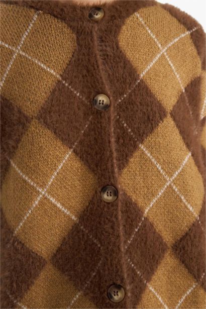 Regular Fit Crew Neck Knitwear Cardigan