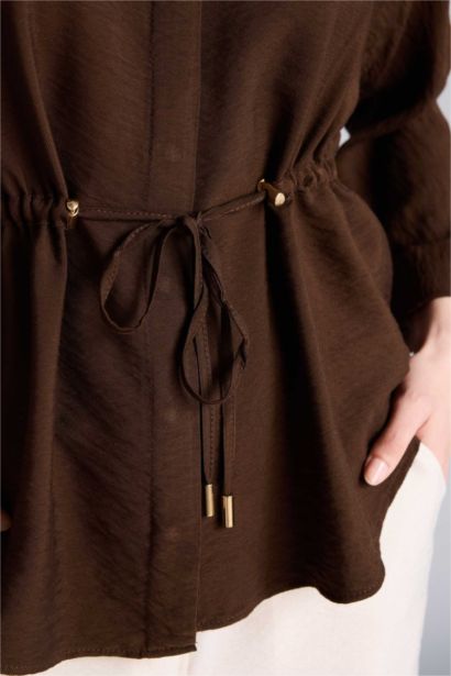 Relax Fit Shirt Collar Long Sleeve Shirt