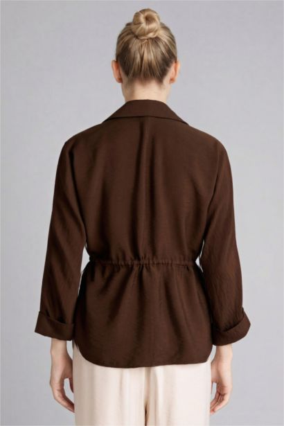 Relax Fit Shirt Collar Long Sleeve Shirt