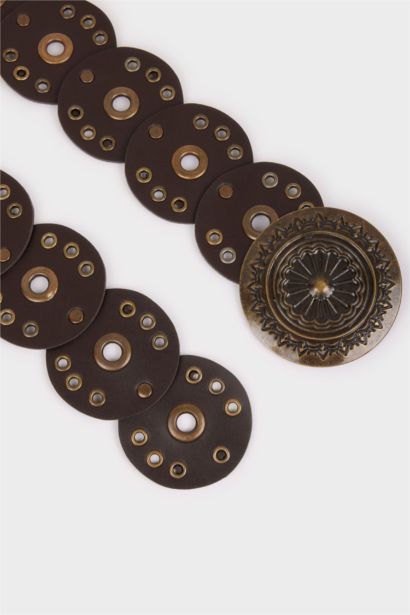 Kadın Büyük Toka Suni Deri Kemer