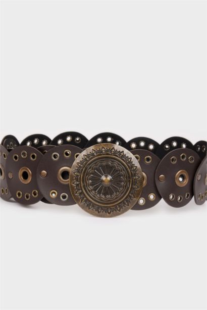 Kadın Büyük Toka Suni Deri Kemer