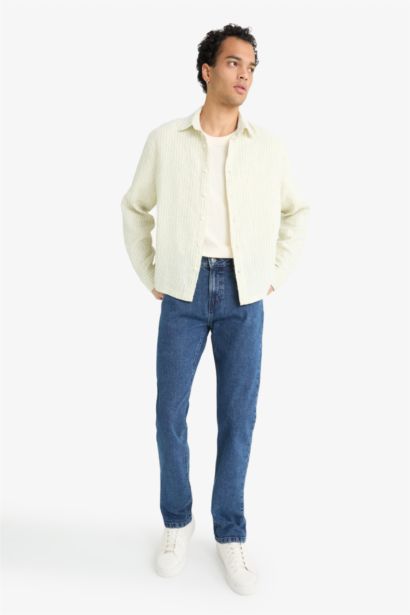 Chemise boxy à manches longues