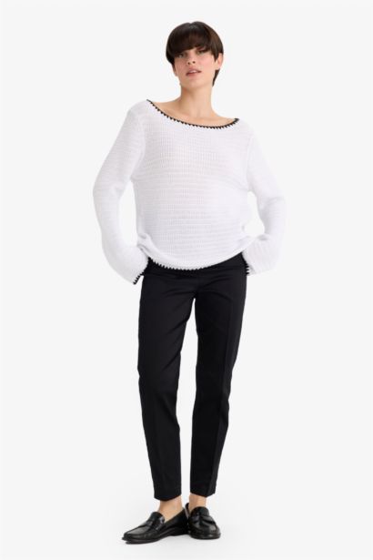 Regular Fit Boat Collar Knitwear Pullover