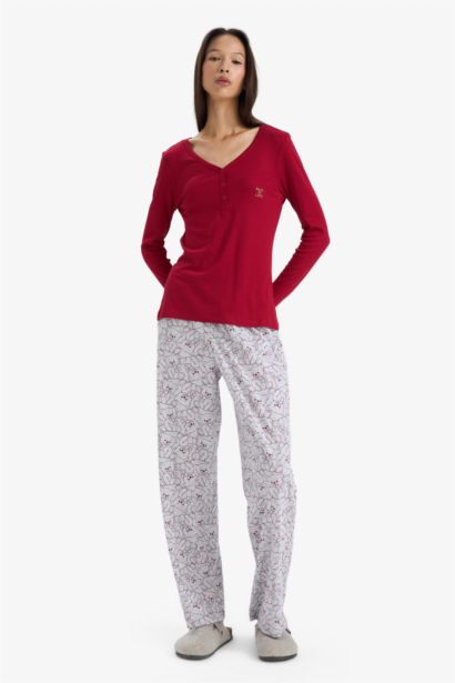 Regular Fit Patterned Pajama Bottoms