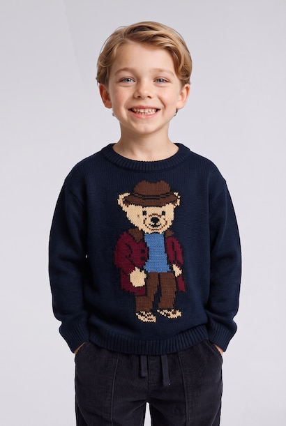 Baby Boy Oversize Fit Crew Neck Pullover