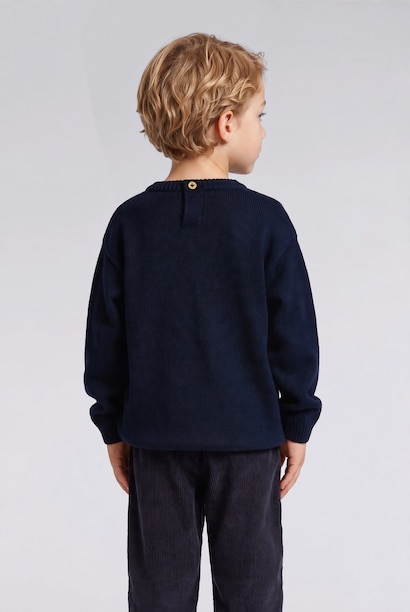 Baby Boy Oversize Fit Crew Neck Pullover