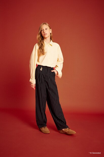 Girl Poplin Long Sleeve Shirt