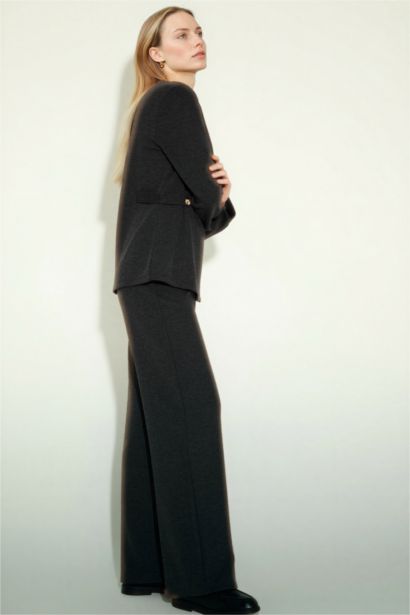 Regular Fit Boat Neck Pique Long Sleeve T-Shirt