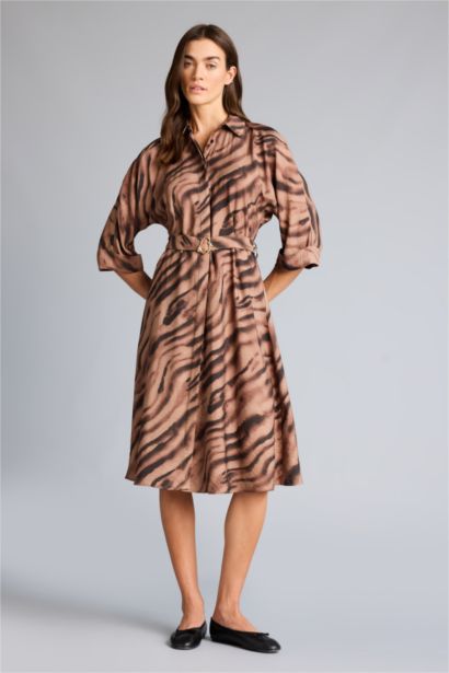 Gömlek Yaka Yarım Kol Elbise