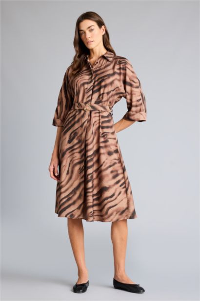 Gömlek Yaka Yarım Kol Elbise