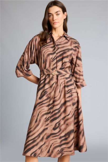 Gömlek Yaka Yarım Kol Elbise