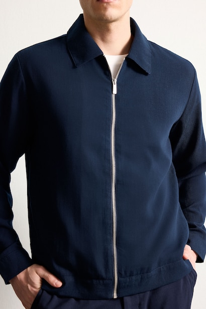 Regular Fit Half Lining Zip-Up Jacket