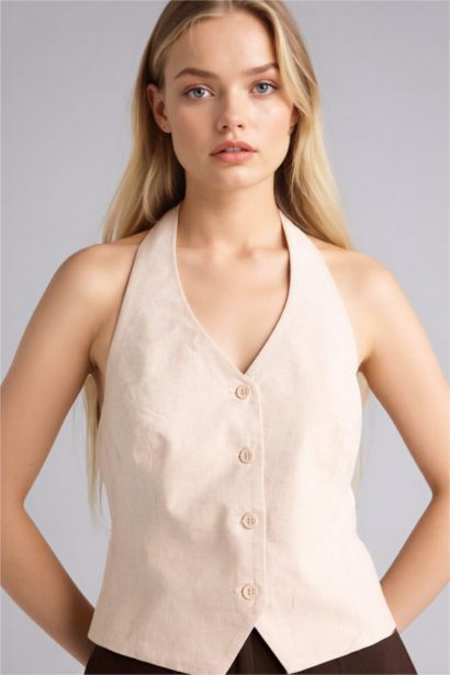 Жилет из льна для женщин