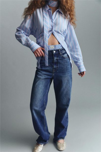 بنطرون جينز قصة مستقيمة