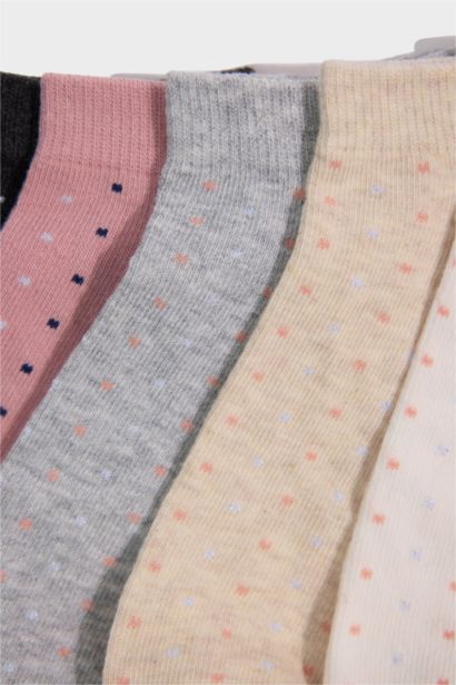 Kadın 5'li Pamuklu Patik Çorap