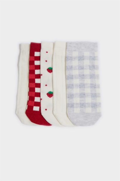 Kadın 5'li Pamuklu Patik Çorap