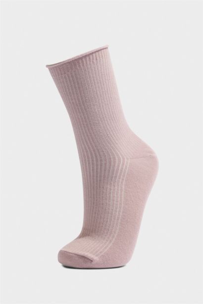 3'lü Pamuklu Uzun Çorap