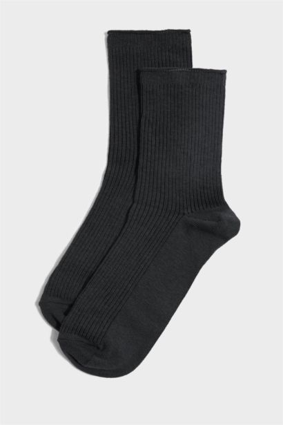 3'lü Pamuklu Uzun Çorap