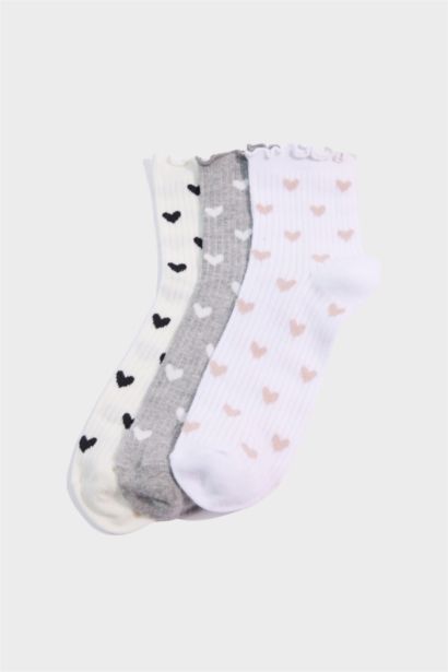 3'lü Pamuklu Soket Çorap