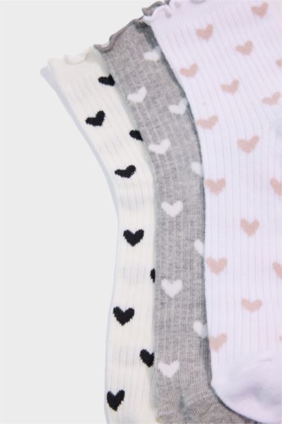 3'lü Pamuklu Soket Çorap