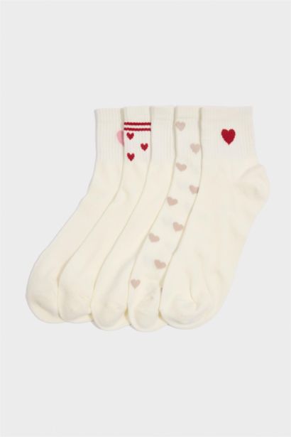 Kadın 5'li Pamuklu Soket Çorap