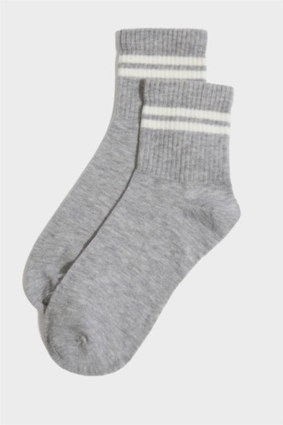 Kadın 3'lü Pamuklu Soket Çorap