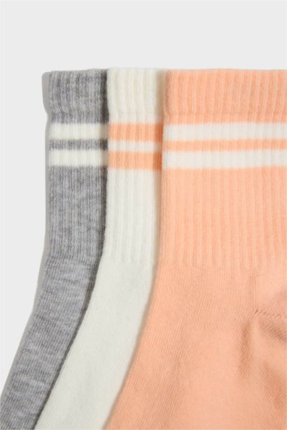 Kadın 3'lü Pamuklu Soket Çorap