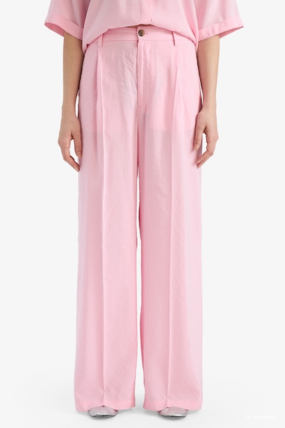 Wide Leg High Waist Long Modal Trousers