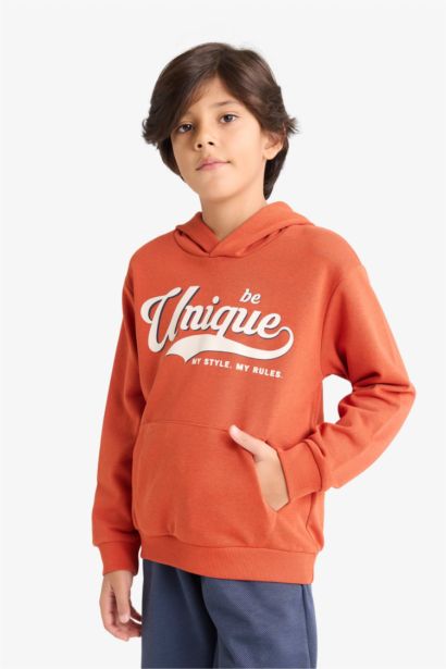 Boy Regular Fit Printed Hoodie Sweatpants 2 Piece Set