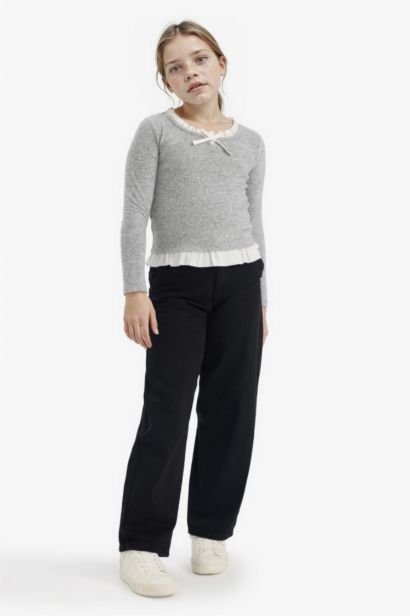 تيشيرت ردن طويل قصة مريحة