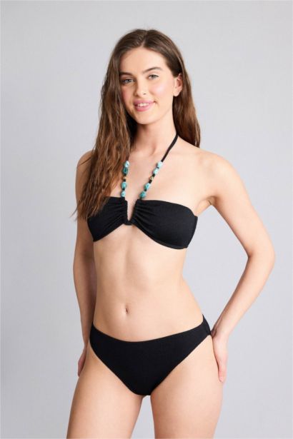 Regular Fit кринкл мата бикини асты