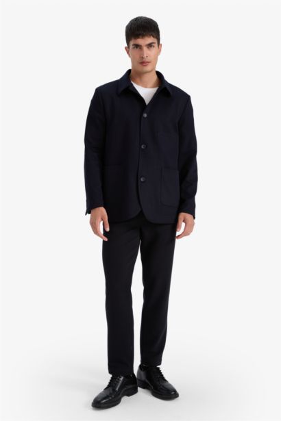 سترة بليزر قصة عادية بياخة بولو