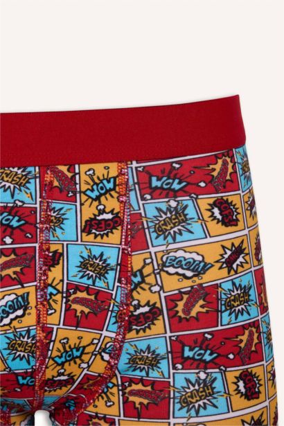 Regular Fit Desenli 3'lü Boxer