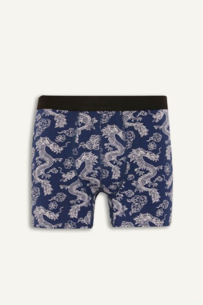 Regular Fıt Hayvan Baskılı 3'lü Boxer